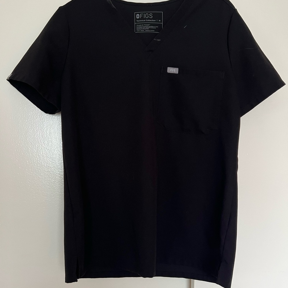 Figs black scrub top